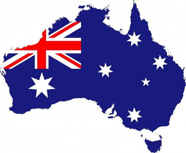 Bandeira da Austrália. Foto de: http://luizricardo.org/