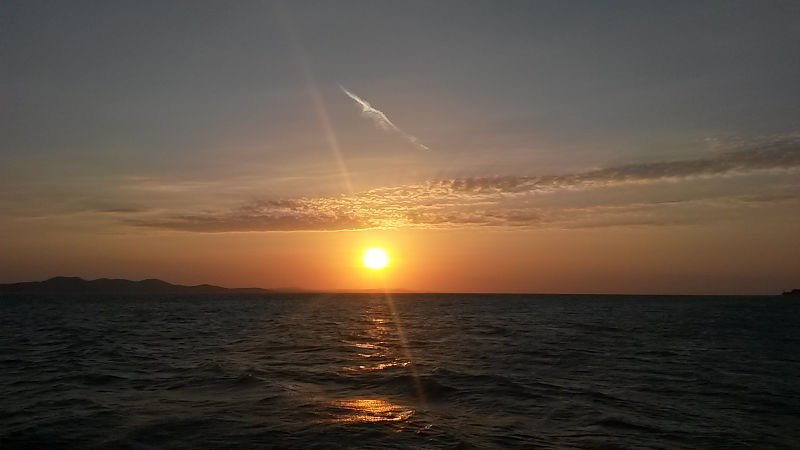 Por do sol em Zadar.