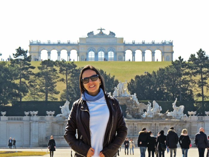Parte de trás do Palácio Schönbrunn.
