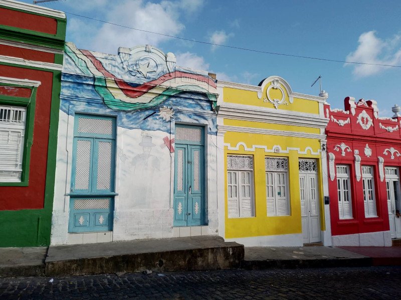 Casinhas charmosas do centro histórico.