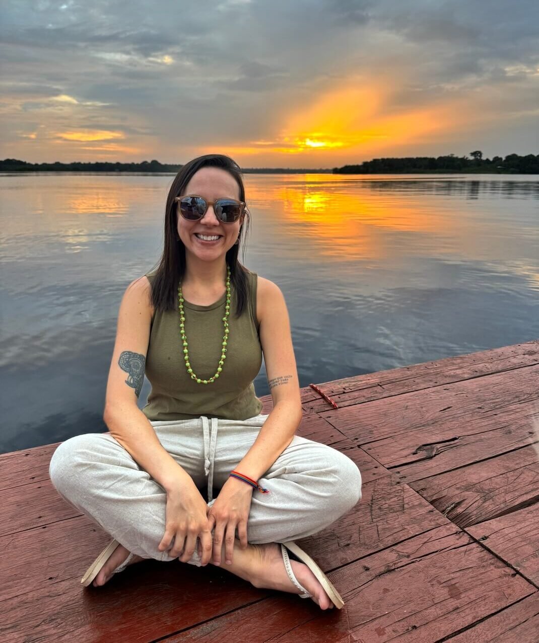 Pôr do sol na Floresta Amazônica