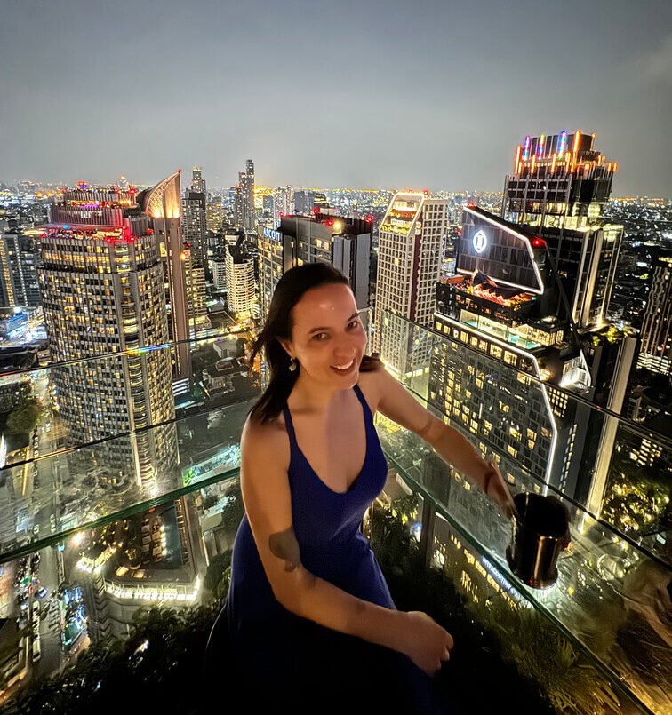 Vista do alto do rooftop Tichuca em Bangkok, Tailândia